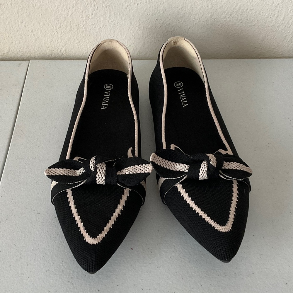 Vivaiia Black and Cream Loafers - Picture 2 of 6